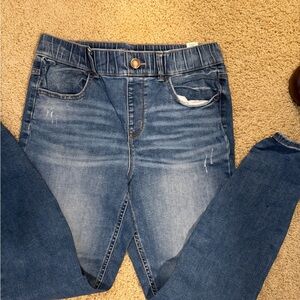 Maurices Distressed Blue Skinny Jeans